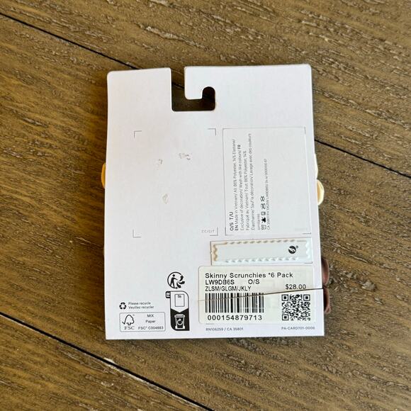 Lululemon NWT Skinny Scrunchies *6 Pack Neutrals Browns Hair Ties Accessories - Picture 2 of 3